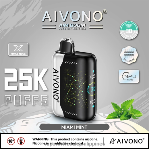 Vape Wholesaler - Aivono AIM BOOM 25000 Miami Mint X6BJJP349