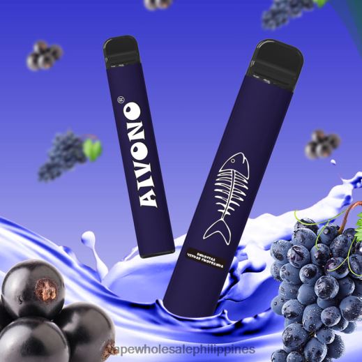 Vape Supplier Manila - Aivono AIM FISHBONE 600 Grape Blackcurrant X6BJJP284