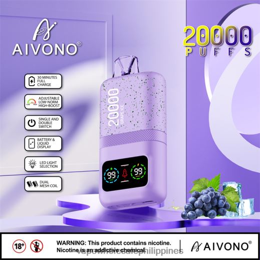 Vape Philippines Price - Aivono AIM magic 20000 Grape Ice X6BJJP86