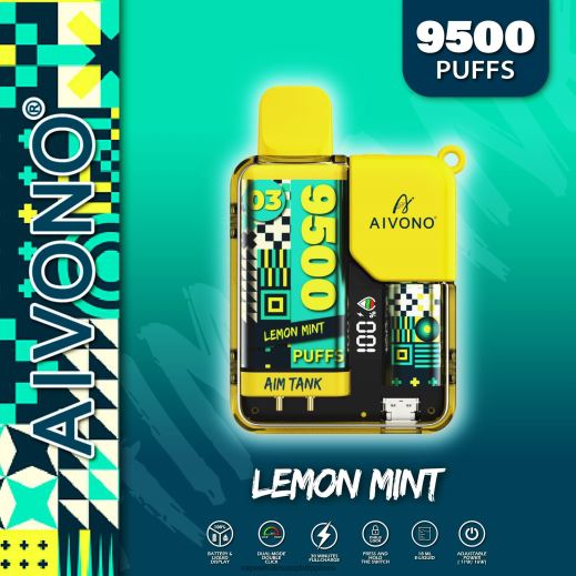 Buy Vape Philippines - Aivono AIM TANK 9500 Lemon Mint X6BJJP35