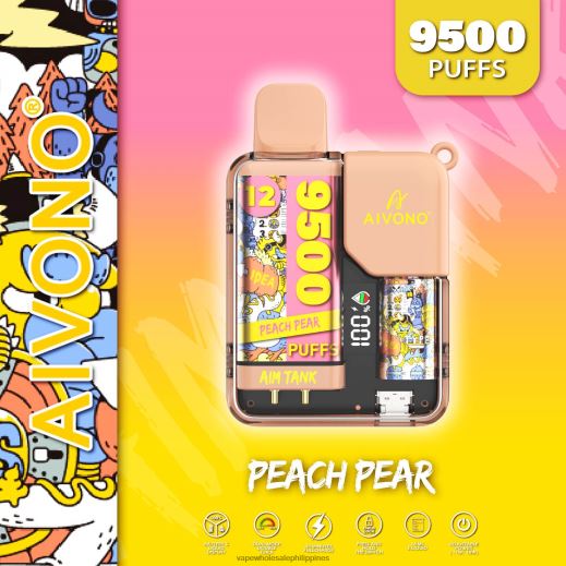 Vape Wholesale Philippines - Aivono AIM TANK 9500 Peach Pear X6BJJP41