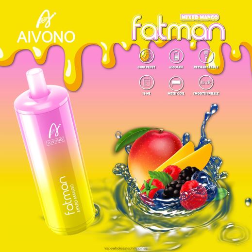 Vape Philippines Price - Aivono FATMAN 6800 Mixed Mango X6BJJP26