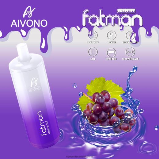 Vape Supplier Manila - Aivono FATMAN 6800 Grape Ice X6BJJP24