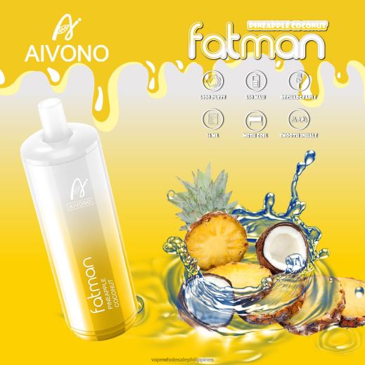 Vape Wholesaler - Aivono FATMAN 6800 Pineapple Coconut X6BJJP29