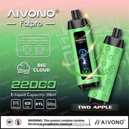 Vape Wholesale Philippines - Aivono Fatpro 22000 Two Apple X6BJJP1