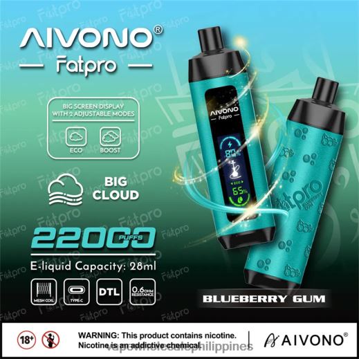 Vape Wholesaler - Aivono Fatpro 22000 Blueberry Gum X6BJJP9