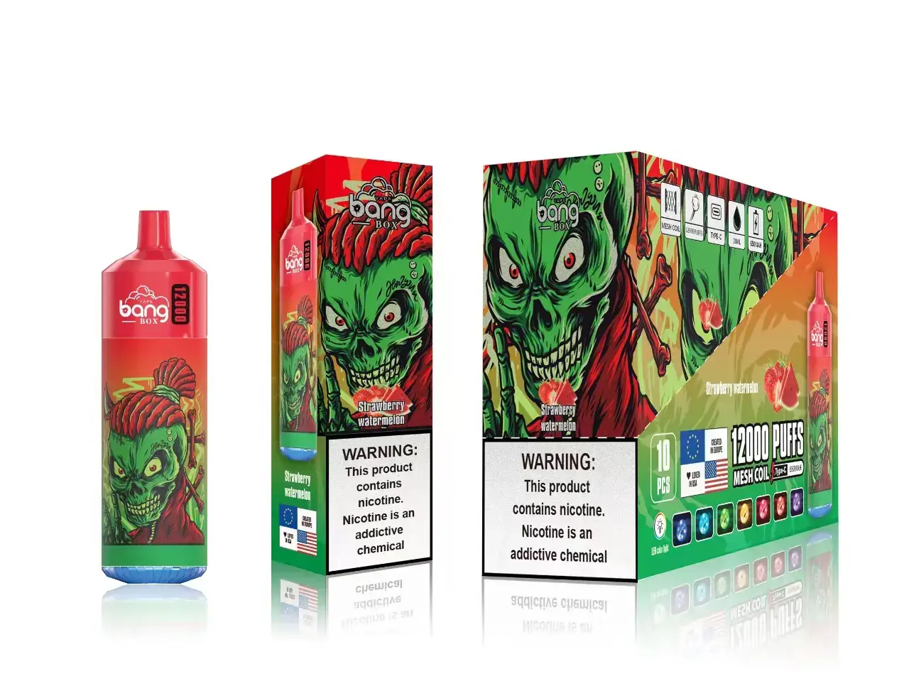 vape wholesale philippines 2J4240121 Strawberry Watermelon Bang Box 12000 Puffs