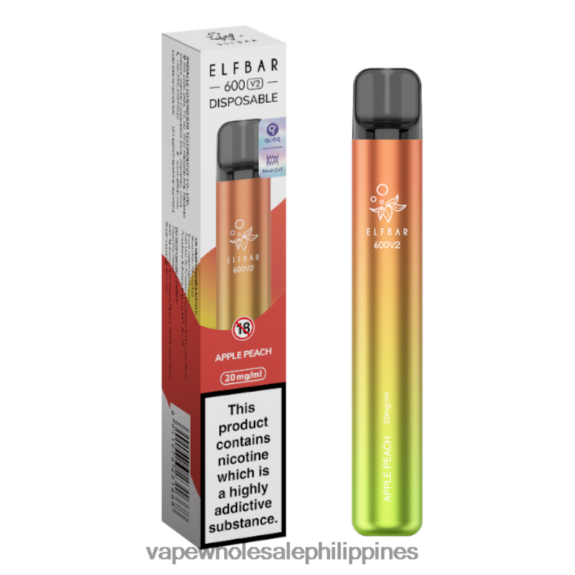 vape cheapest price 2J4240270 Apple Peach ELFBAR 600V2 20mg