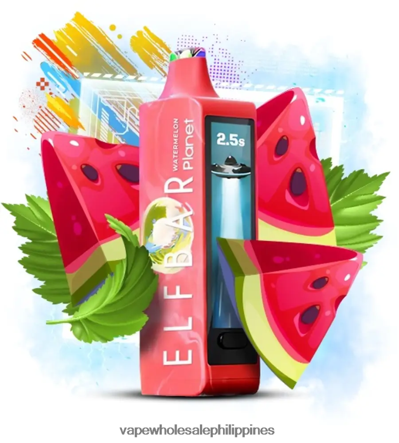 Cheapest Vape Philippines - Watermelon Elf Bar Planet 25000 HFN22R12