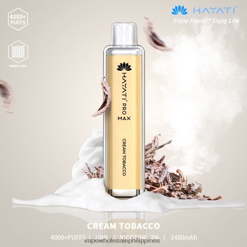 vape cheapest price 2J4240190 Cream Tobacco Hayati Pro Max 4000