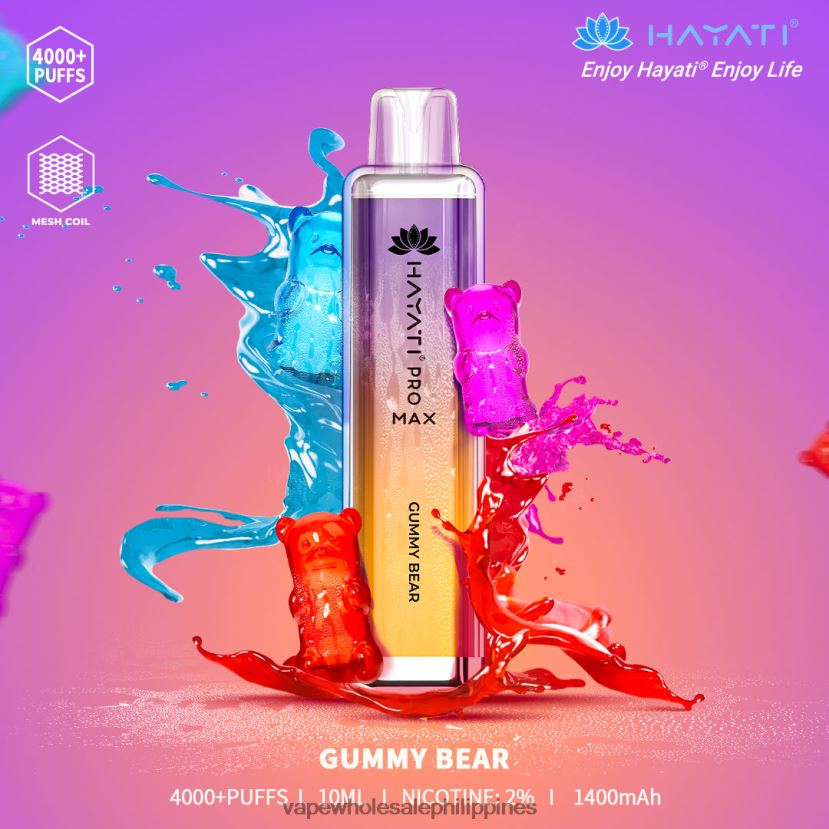 vape wholesaler 2J4240159 Gummy Bear Hayati Pro Max 4000