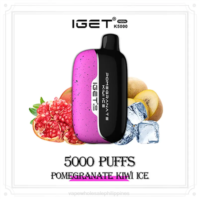 E Cig Wholesale - IGET Moon K5000 Pomegranate Kiwi Ice 640N17