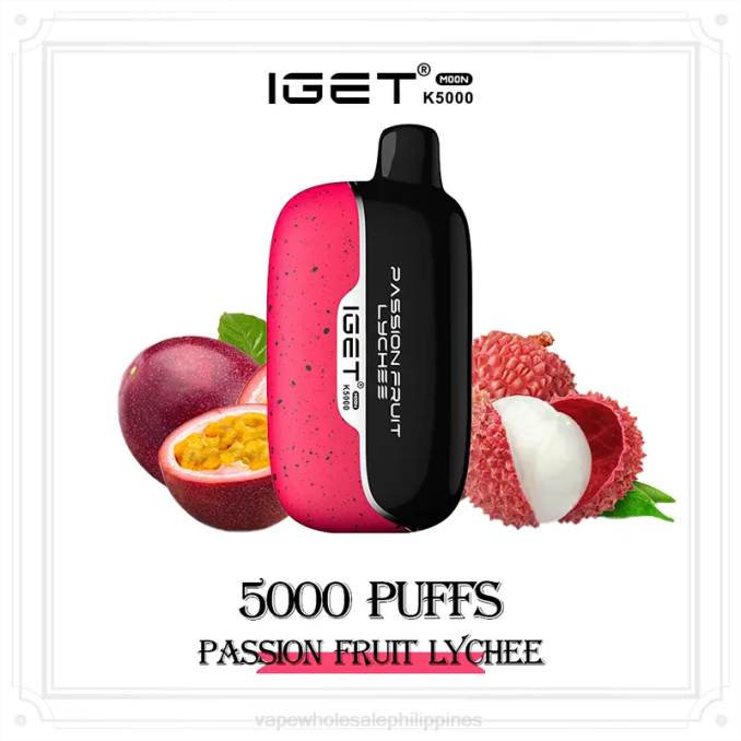 Vape Cheapest Price - IGET Moon K5000 Passion Fruit Lychee 640N10