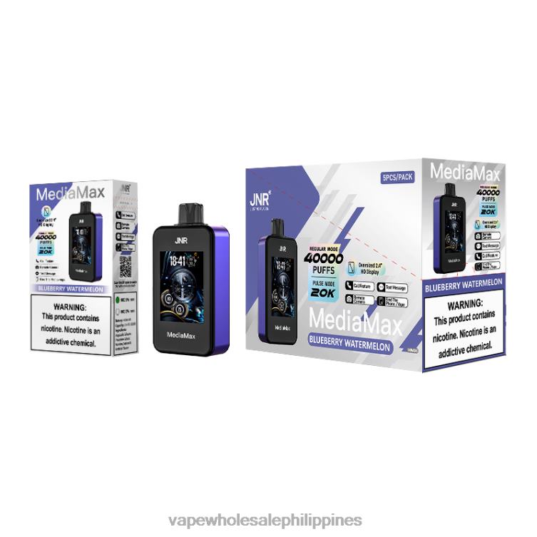 JNR MediaMax 40k Puff 6LX0P12 Blueberry Watermelon vape wholesale philippines