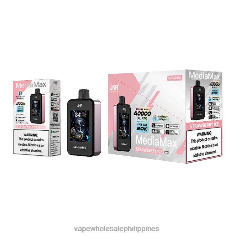 JNR MediaMax 40k Puff 6LX0P17 Strawberry Ice vape philippines price