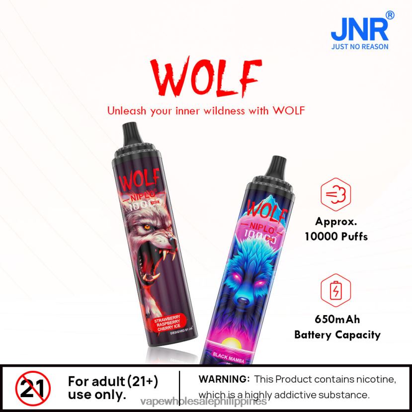 vape cheapest price 2J4240100 Blue Razz Cherry JNR WOLF NIPLO