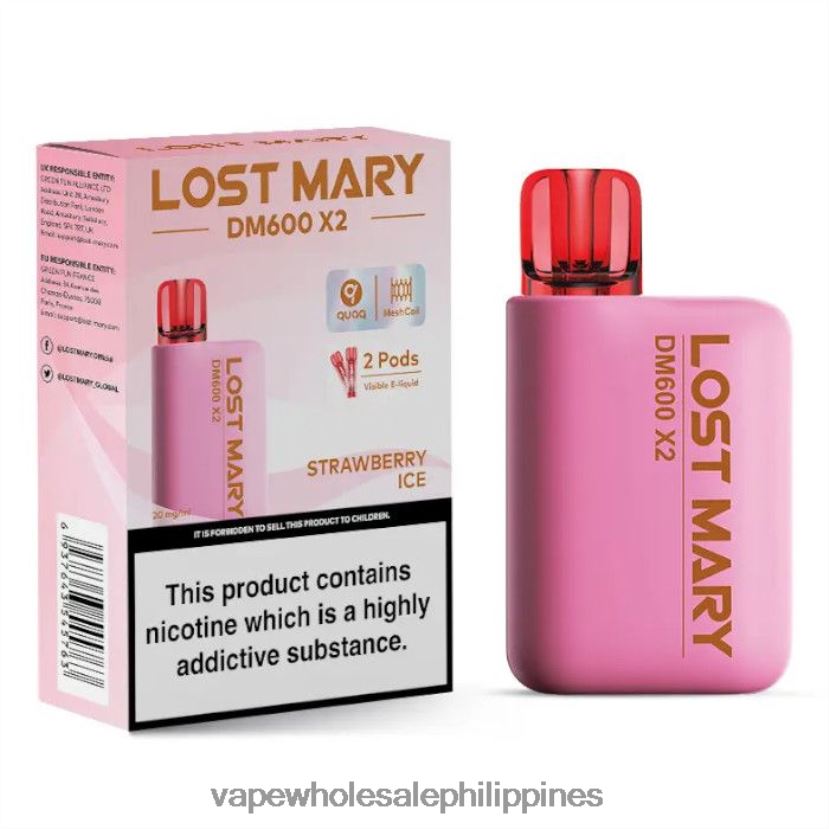 vape cheapest price 2J4240480 Strawberry Ice LOST MARY DM600 X2