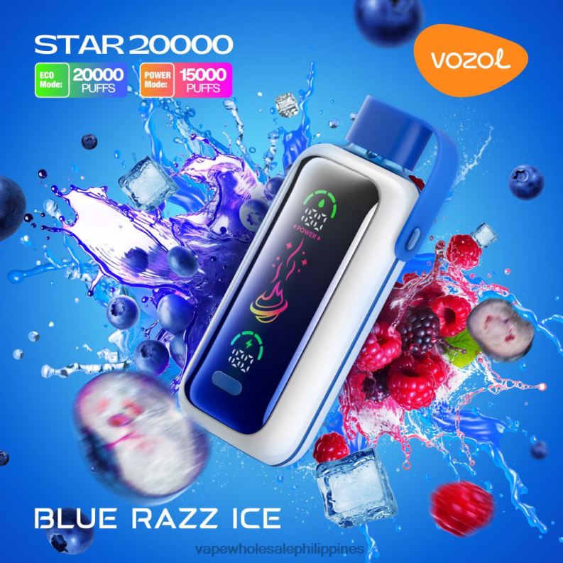 Vape Supplier Manila - BLUE RAZZ ICE VOZOL STAR 20000 LD08L4