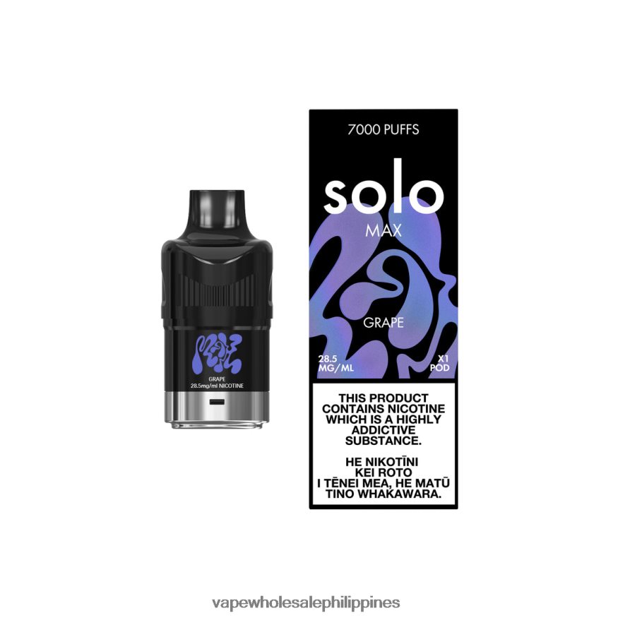 E Cigarettes Wholesale Suppliers - Solo MAX Pod Grape DVB2H478